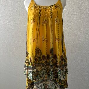 [FARM Rio] Yellow Bohemian Sleeveless Dress